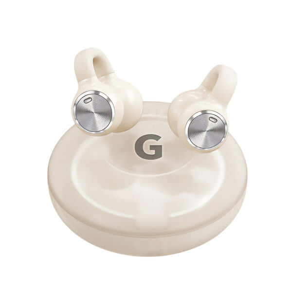 Open Ear Earbuds, Clip on Ear Buds with HD Sound,80H Play Bluetooth 5.3 Wireless Headphones,IPX5 Waterproof Earbuds Comfortable Lightweight Workout Headphones for Gym（Champagne Gold）