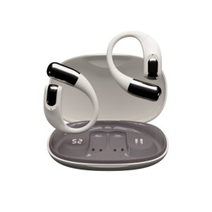 GALAAL Wireless Earbuds Bluetooth Headphones,Lightweight Earbuds with Ear Hooks,Bluetooth5.4 Wireless Earphones,30H Playtime, IPX4 Waterproof Running Headphones for Gym(Naked White)