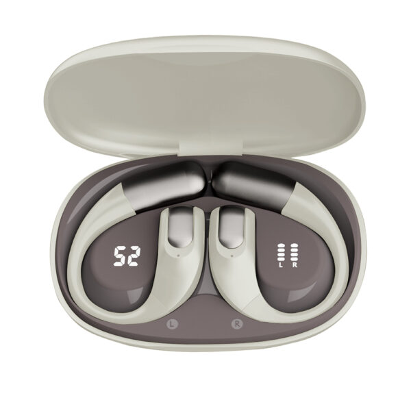 GALAAL Wireless Earbuds Bluetooth Headphones,Lightweight Earbuds with Ear Hooks,Bluetooth5.4 Wireless Earphones,30H Playtime, IPX4 Waterproof Running Headphones for Gym(Naked White)