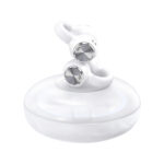 Open Ear Earbuds, Clip on Ear Buds with HD Sound,80H Play Bluetooth 5.3 Wireless Headphones,IPX5 Waterproof Earbuds Comfortable Lightweight Workout Headphones for Gym（White）