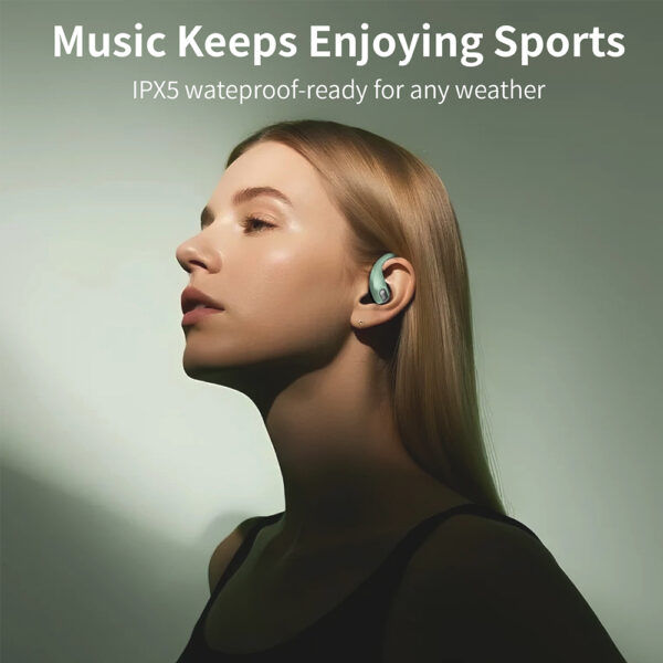 GALAAL Wireless Sport Earbuds Bluetooth Headphones,Lightweight Earbuds with Ear Hooks,Bluetooth5.4 Wireless Earphones,30H Playtime, IPX4 Waterproof Running Headphones for Gym(Green)