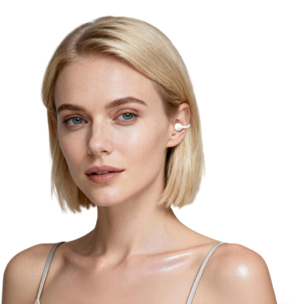 Open Ear Earbuds, Clip on Ear Buds with HD Sound,80H Play Bluetooth 5.3 Wireless Headphones,IPX5 Waterproof Earbuds Comfortable Lightweight Workout Headphones for Gym（White）