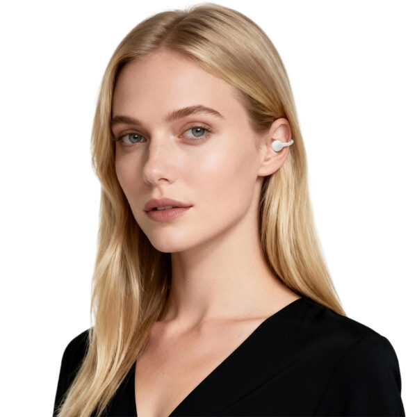 Open Ear Earbuds, Clip on Ear Buds with HD Sound,80H Play Bluetooth 5.3 Wireless Headphones,IPX5 Waterproof Earbuds Comfortable Lightweight Workout Headphones for Gym（White）